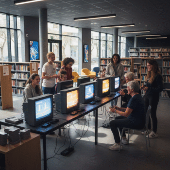 plongez dans l'univers des consoles de jeux vidéo vintage à la médiathèque de cavaillon et découvrez comment ces trésors du passé reprennent vie pour le plaisir de tous.