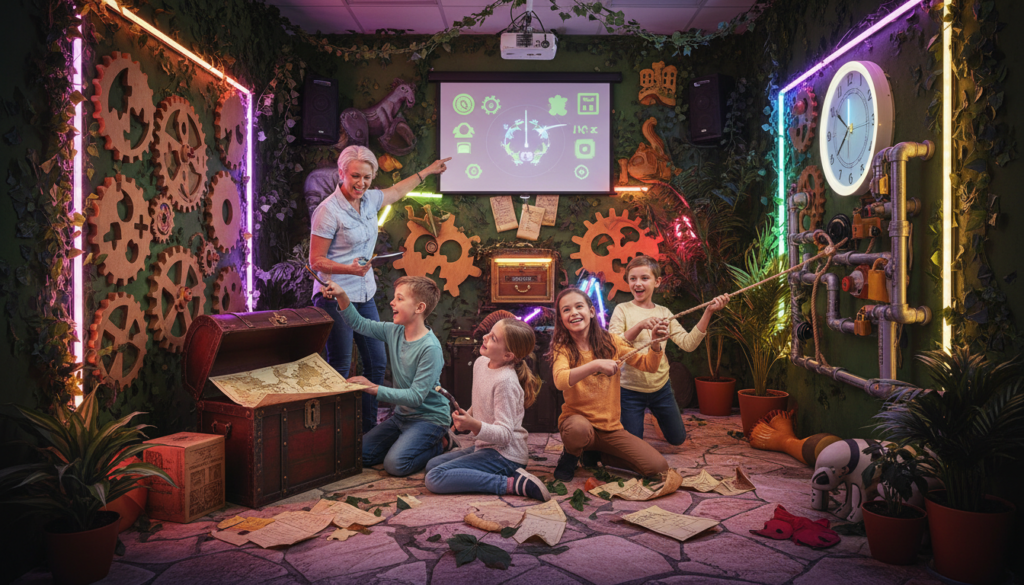 découvrez les escape games ludiques à castelnau-d'estrétefonds, conçus pour petits et grands en compagnie des parents d’élèves, une activité idéale pour partager des moments de plaisir et de réflexion en famille.