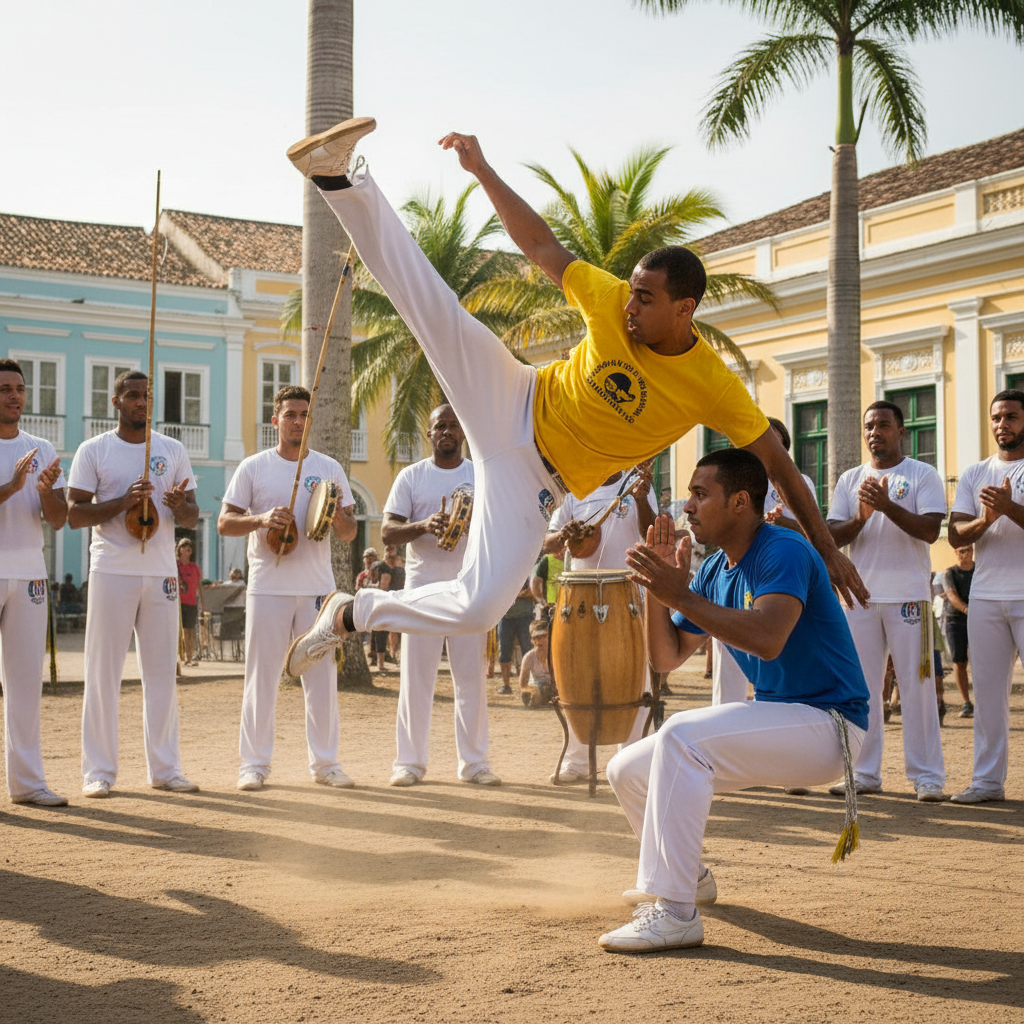 découvrez la capoeira brésilienne, un art unique qui allie habilement combat et danse, mêlant rythmes, acrobaties et tradition pour une expérience culturelle et physique exceptionnelle.