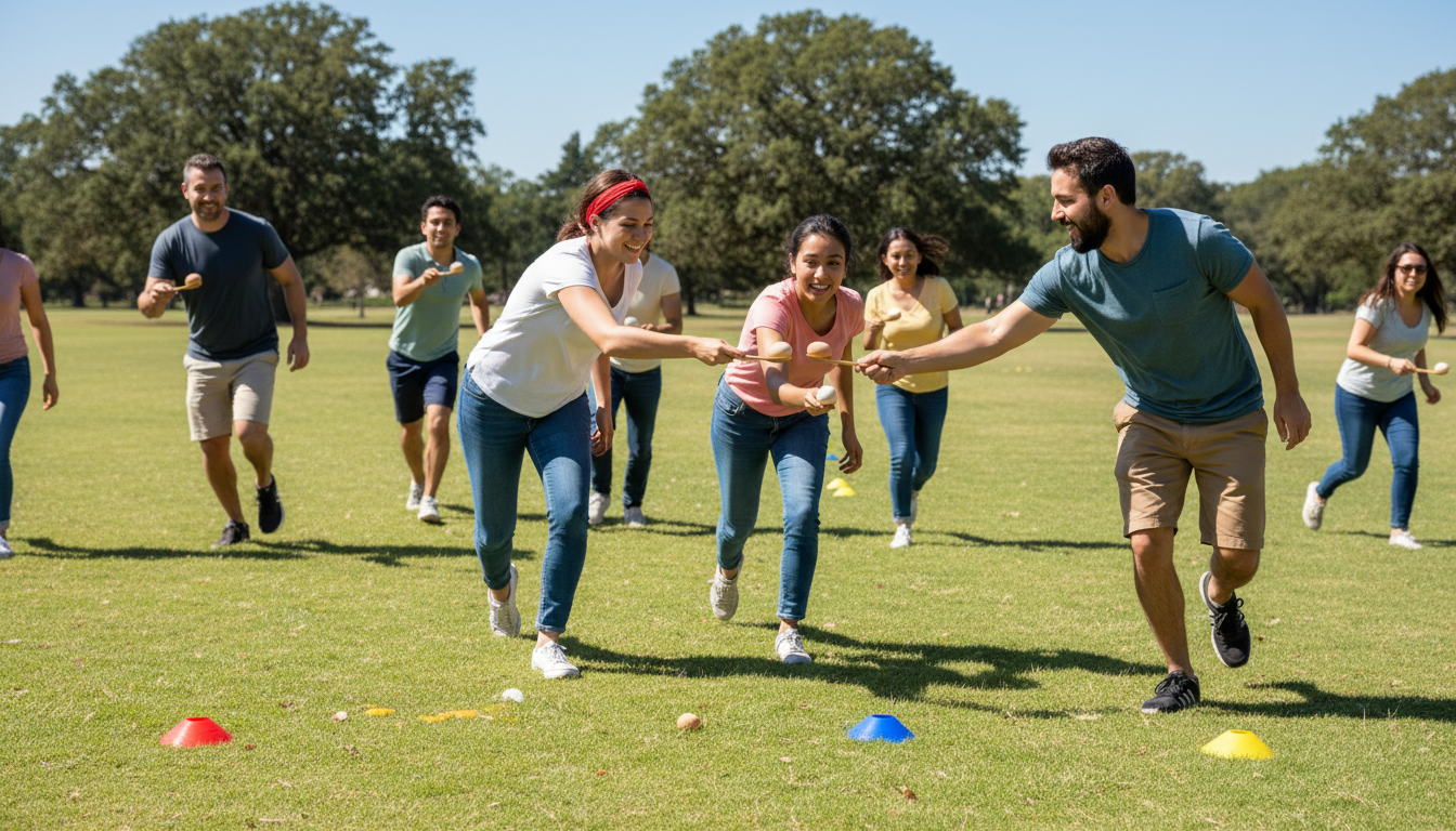 découvrez la course de relais avec des œufs, un jeu traditionnel amusant qui met à l'épreuve votre adresse et votre esprit d'équipe. parfait pour animer vos fêtes et rassemblements en famille ou entre amis.