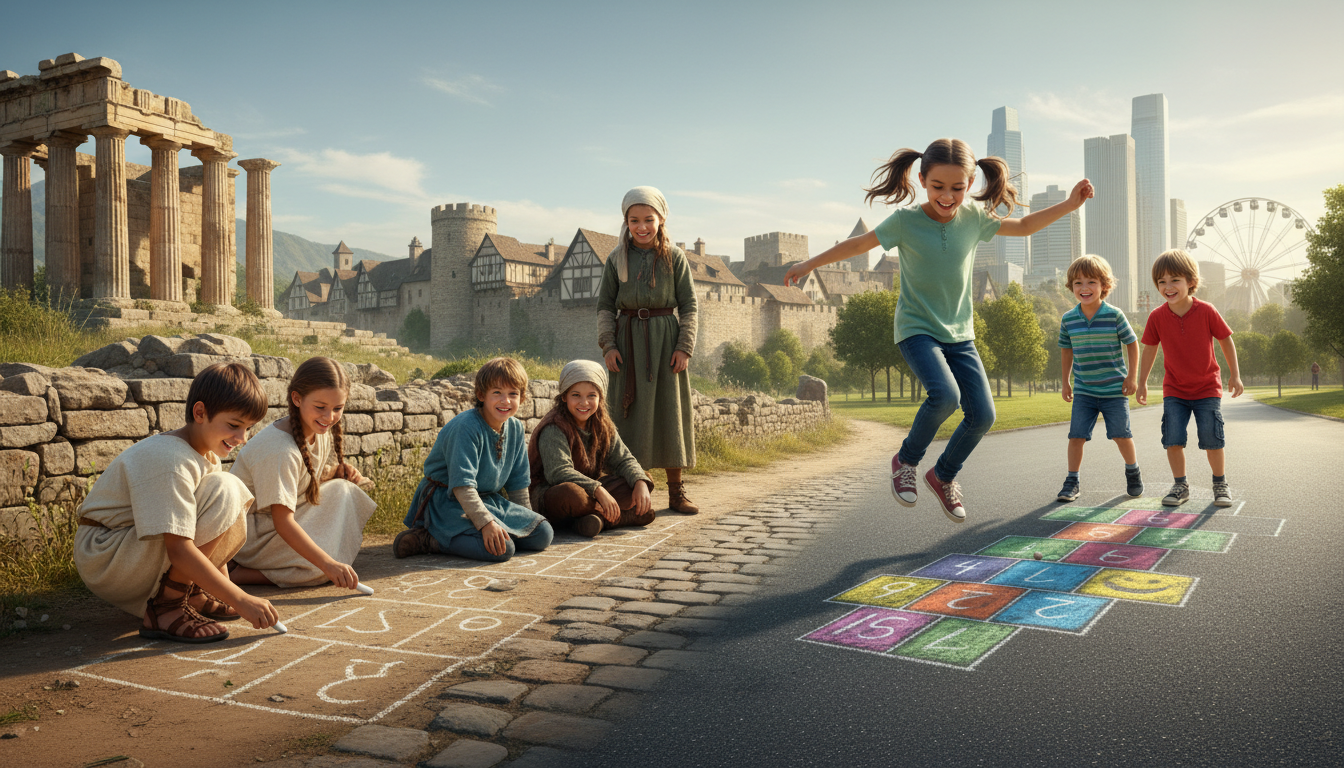 découvrez l'histoire fascinante de la marelle, ce jeu d'extérieur millénaire qui a su traverser les âges et captiver génération après génération.