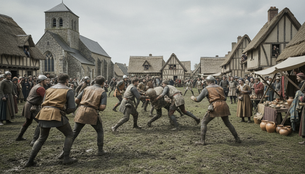 découvrez l'histoire fascinante de la soule, ce jeu médiéval français considéré comme l'ancêtre du football moderne, et plongez dans les traditions sportives du moyen âge.