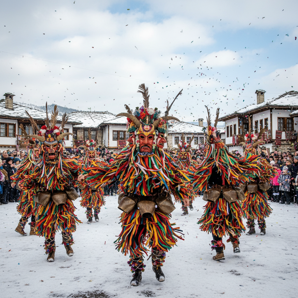 découvrez les secrets du surva bulgare, un festival traditionnel de masques, jeux et danses captivantes qui célèbre la culture et les mystères du folklore bulgare.