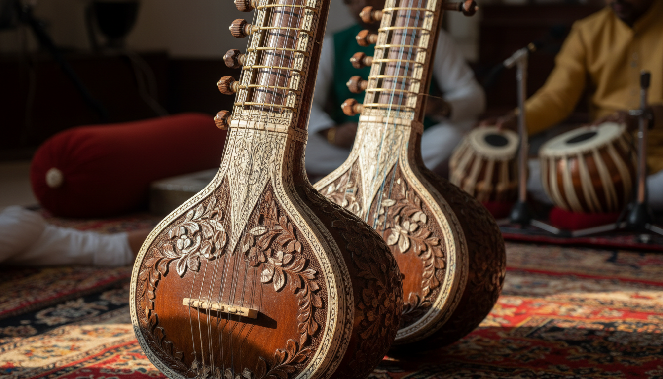 découvrez l'histoire et la magie des sitars indiens, ces instruments à cordes vibrantes emblématiques de la musique traditionnelle de l'inde.