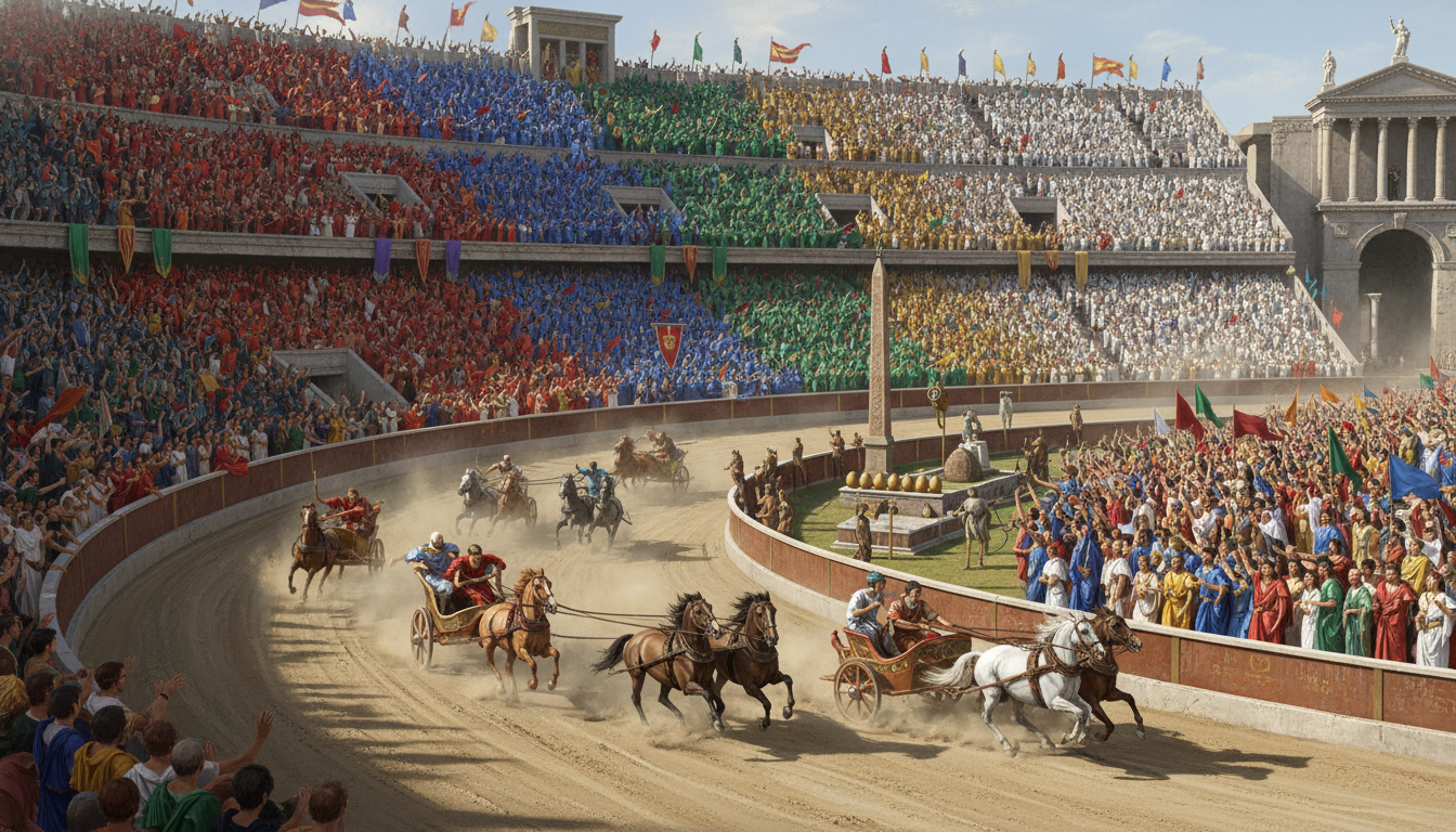découvrez comment les courses de chars combinaient spectacle et compétition sportive dans l'antiquité romaine, captivant les foules avec vitesse, danger et rivalités intenses.
