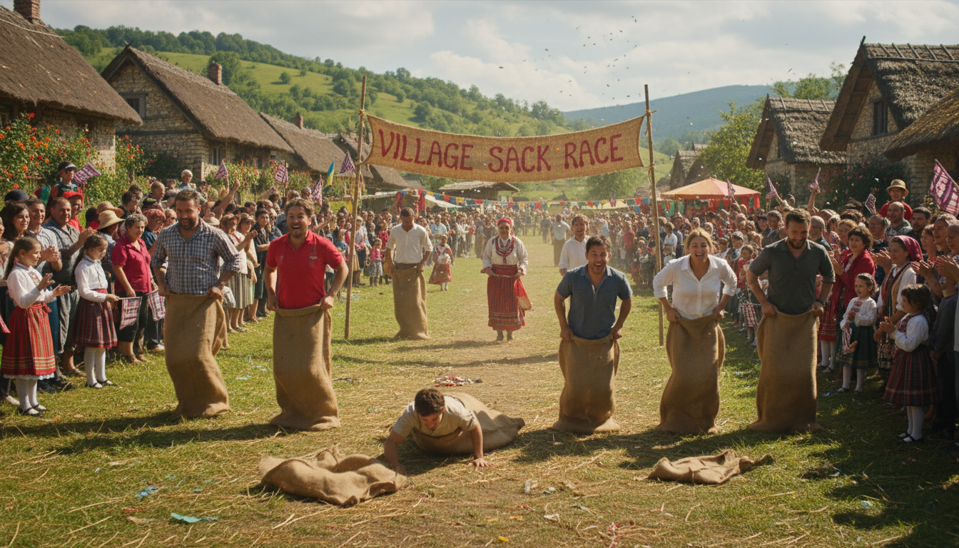 découvrez comment les courses de sacs, une tradition champêtre amusante et conviviale, retrouvent une nouvelle jeunesse et séduisent toutes les générations.
