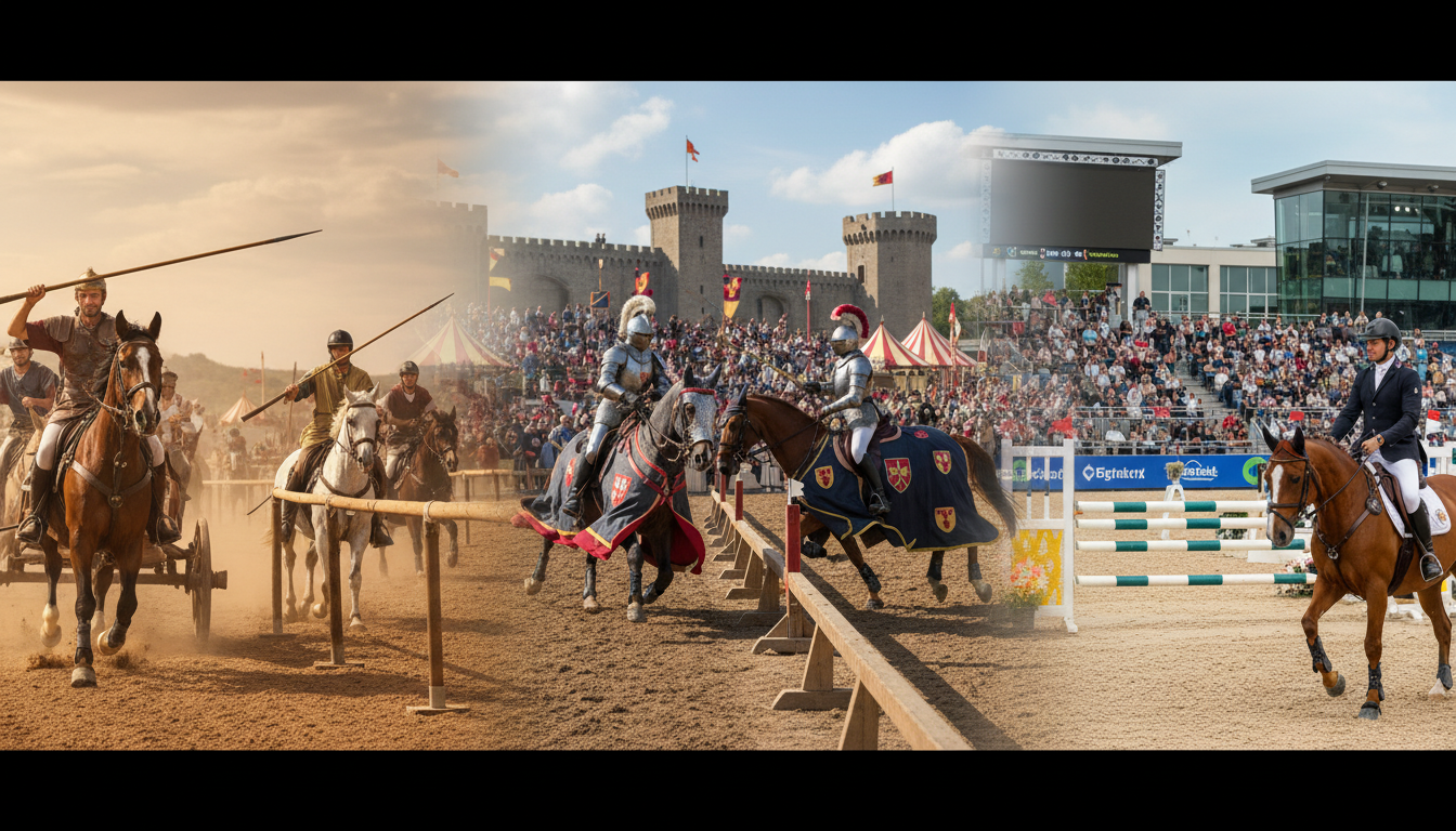 découvrez l'évolution des jeux équestres à travers les âges, leur histoire fascinante et leur transformation jusqu'à nos jours.