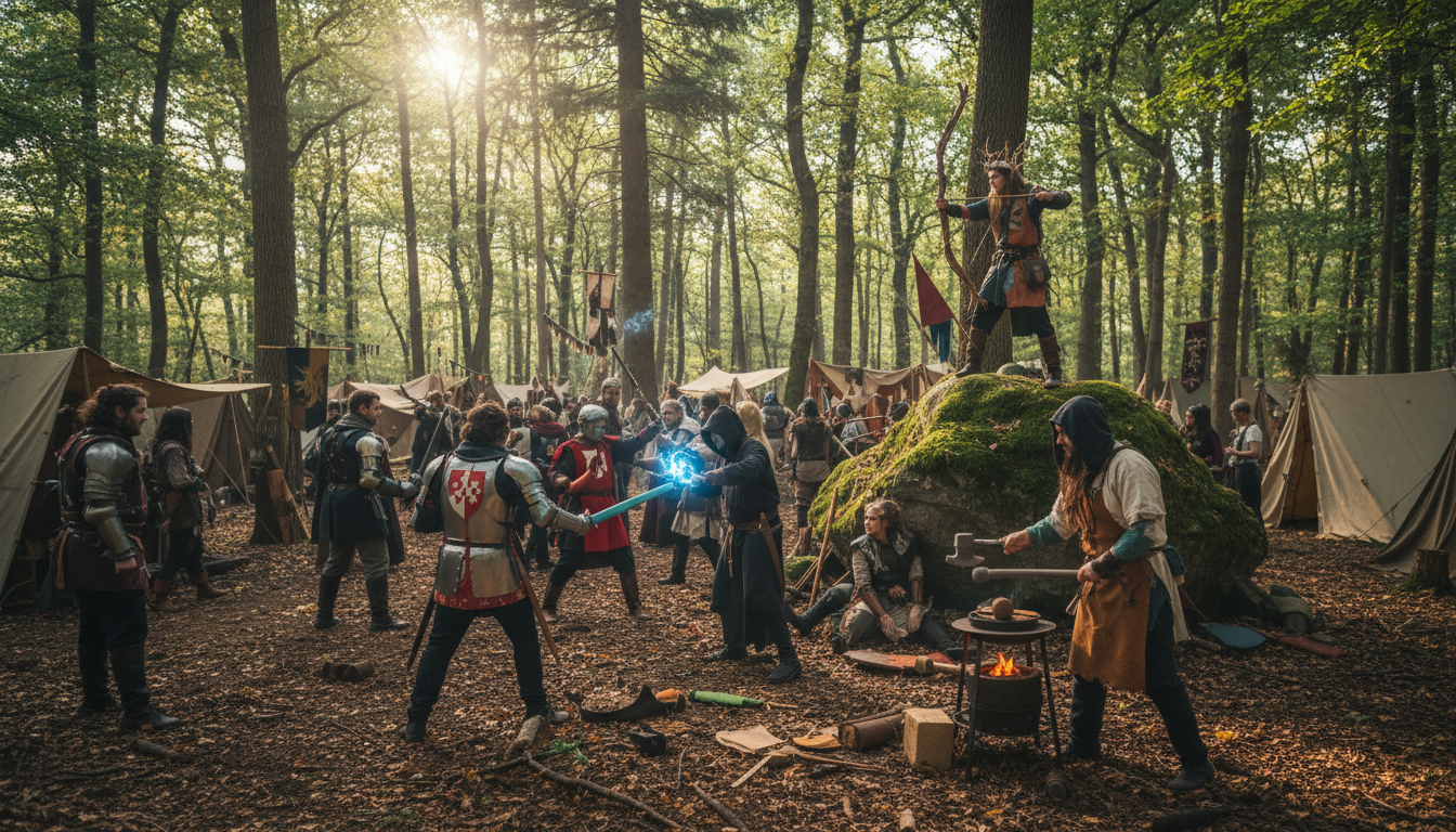 découvrez l'univers immersif des jeux de rôle en direct (gn) et vivez des aventures uniques en incarnant votre personnage dans un autre monde.