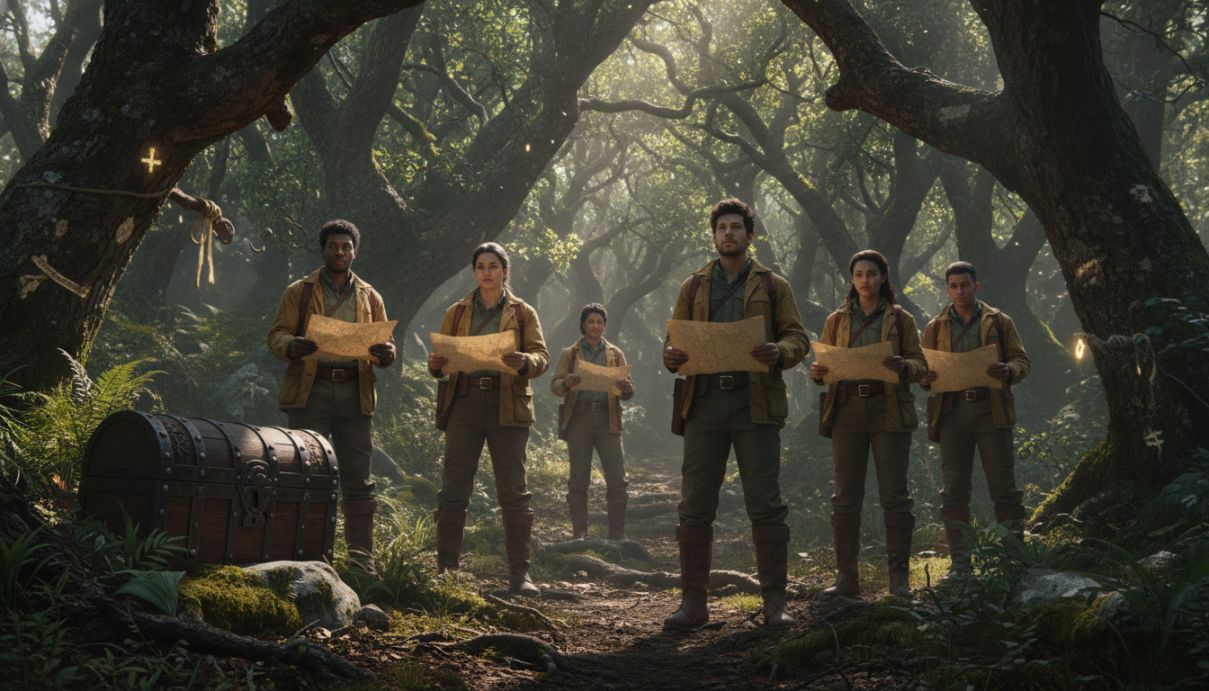 participez à une chasse au trésor palpitante et vivez une aventure inoubliable pleine d'énigmes et de surprises. êtes-vous prêt à relever le défi ?