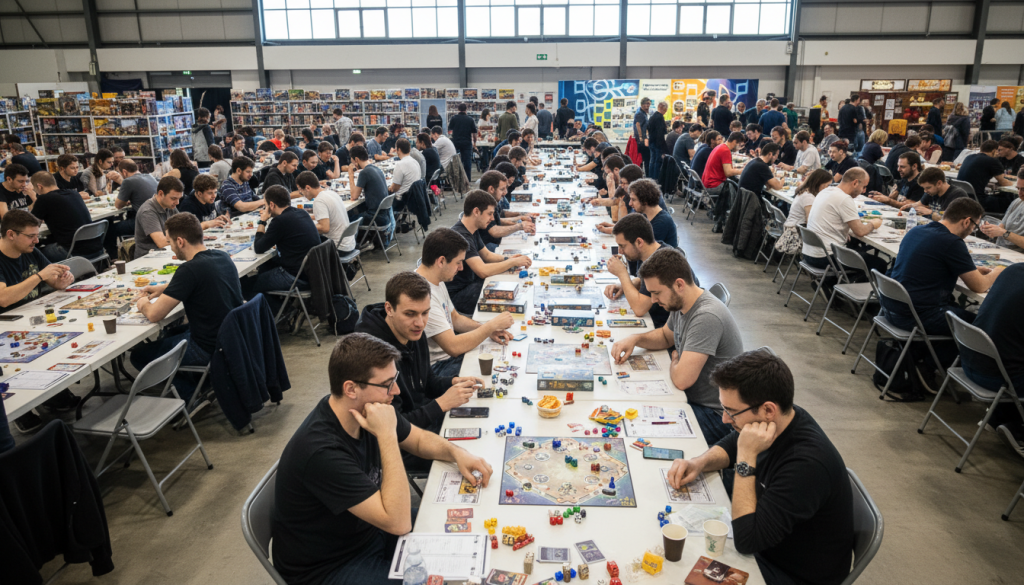 à angers, près de 600 passionnés de jeux de société se sont affrontés sans relâche durant plus de 24 heures, vivant une expérience unique de compétition et de convivialité.