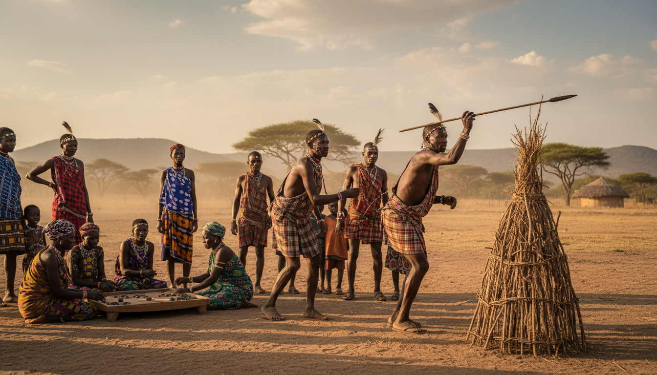 découvrez l'évolution des jeux d'adresse dans les sociétés tribales africaines, leur rôle culturel et social à travers les âges.