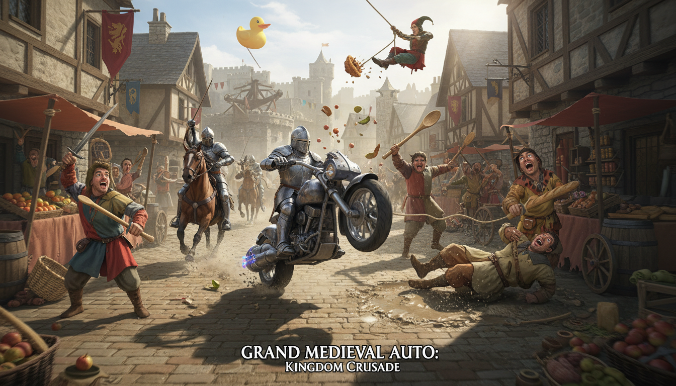 découvrez le nouveau jeu gratuit sur epic games store : une aventure médiévale déjantée à la sauce gta, pleine d'action et d'humour.