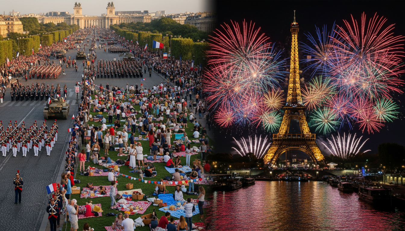 découvrez les moments forts du 14 juillet, la fête nationale française, entre défilés, feux d'artifice et célébrations populaires.