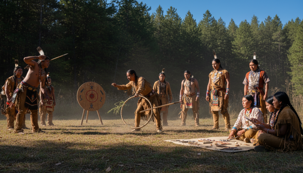 découvrez les techniques traditionnelles des jeux d'adresse amérindiens, leur histoire et leur importance culturelle à travers les générations.