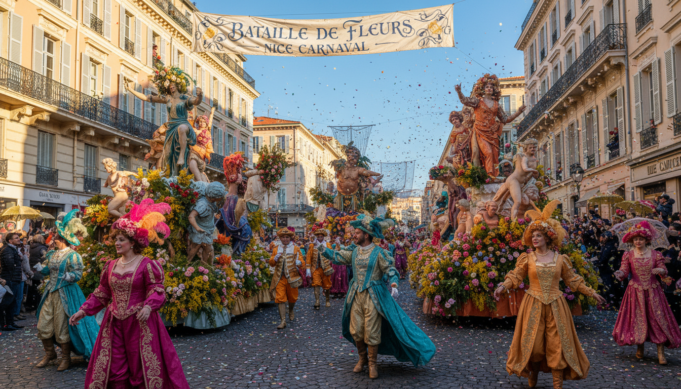 découvrez les traditions emblématiques du carnaval de nice, entre défilés colorés, batailles de fleurs et fêtes populaires qui rythment cet événement incontournable de la côte d'azur.