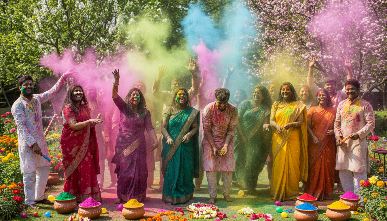 découvrez les éléments essentiels de la fête de holi, célébrant l'amour et le printemps à travers des traditions colorées, des rituels joyeux et des moments de partage vibrant.