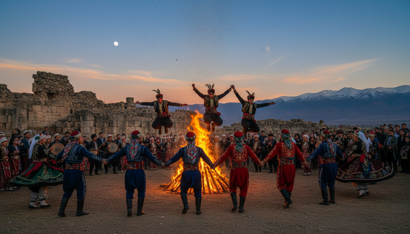 découvrez les feux, sauts et jeux traditionnels célébrés pendant nevruz en turquie, une fête riche en coutumes qui symbolisent le renouveau et l'harmonie.