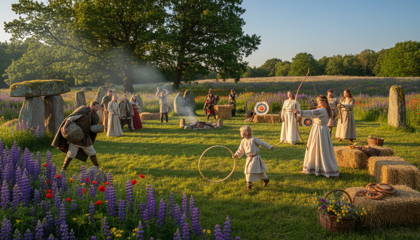 découvrez les jeux ancestraux traditionnels pratiqués lors du solstice d'été en europe, leurs origines, règles et significations culturelles.