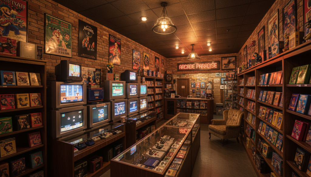 découvrez comment un passionné de jeux vidéo transforme sa cave en un magasin rétro unique, rendant hommage aux boutiques physiques d'autrefois et à la nostalgie du gaming vintage.