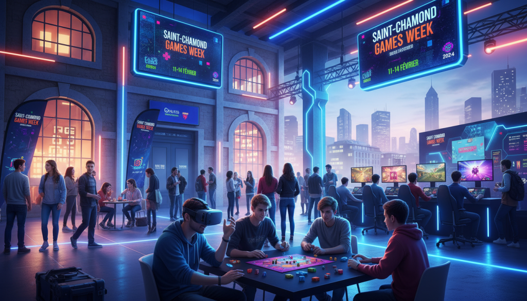 découvrez la nouvelle édition de la saint-cham’games week à saint-chamond, du 11 au 14 février, une semaine d'innovations et d'événements autour du gaming à ne pas manquer.