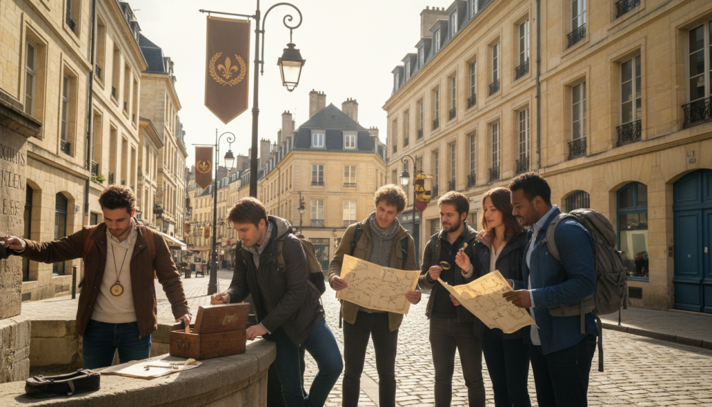 découvrez l'escape game urbain « le cadeau disparu de louis xv » à metz, une aventure immersive signée échappées temporelles. partez à la chasse au trésor dans les rues de la ville pour résoudre des énigmes passionnantes !