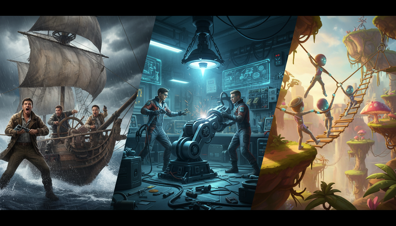 découvrez trois nouveautés incontournables pour les amateurs de jeux coopératifs : last flag, fix force et heave ho 2. plongez dans l'aventure et partagez des moments intenses en équipe !