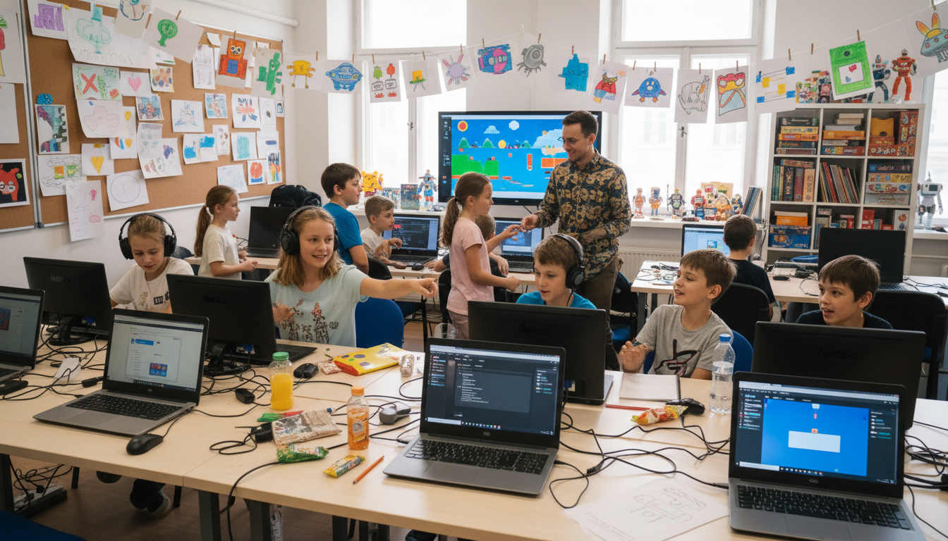 cet été au quai10 de charleroi, offrez à vos enfants dès 8 ans une aventure ludique en créant leur propre jeu vidéo. activité créative et amusante à ne pas manquer !