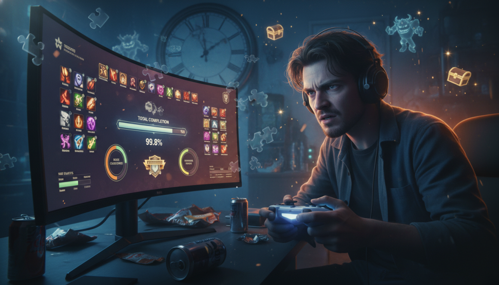 explorez la psychologie derrière l'obsession de terminer un jeu vidéo à 100% et découvrez pourquoi les joueurs sont tant motivés à accomplir chaque objectif.