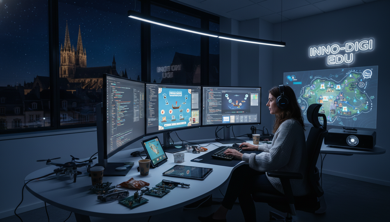 découvrez l'histoire d'un passionné normand qui consacre plusieurs heures chaque nuit à développer un jeu vidéo éducatif innovant, mêlant apprentissage et divertissement.