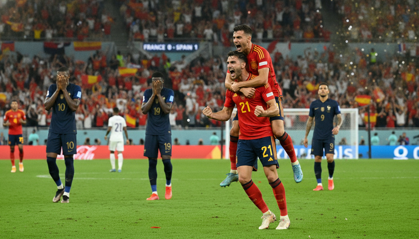 revivez les moments forts du match france-espagne où oyarzabal et porro ont anéanti les espoirs des bleus. découvrez les buts et le résumé vidéo de ce duel intense.