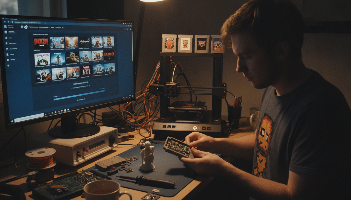découvrez comment un passionné transforme ses jeux pc en cartouches réelles grâce à un procédé unique et innovant. plongez dans cette aventure geek surprenante !