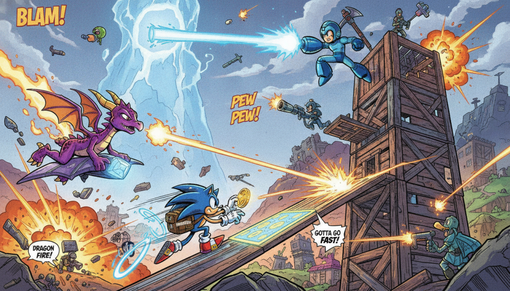 découvrez la nouvelle saison de fortnite où spyro, sonic et mega man débarquent pour faire vibrer vos souvenirs de jeu avec des aventures inédites et des personnages légendaires.