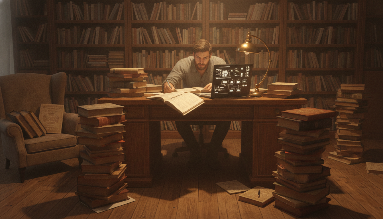 découvrez comment les scénaristes de jeux vidéo s'immergent totalement en dévorant 3 livres par semaine pendant un an pour créer des histoires captivantes et originales.