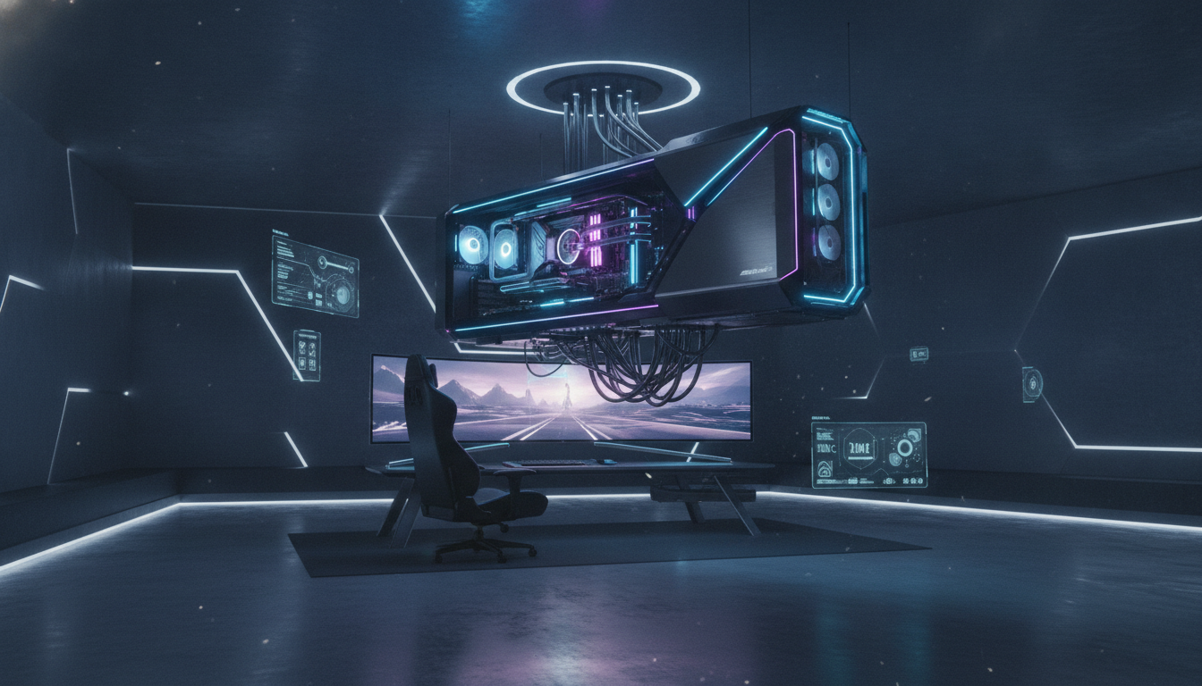 découvrez comment un gamer a transformé sa tour pc en un vaisseau culte époustouflant en la suspendant au plafond, une idée ingénieuse et spectaculaire qui change totalement la donne !