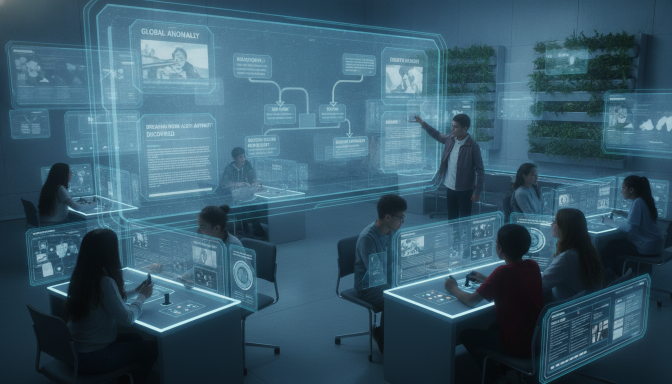 découvrez une vidéo immersive présentant un jeu pédagogique innovant conçu pour former les futurs journalistes à l'école du futur. apprenez en vous amusant !